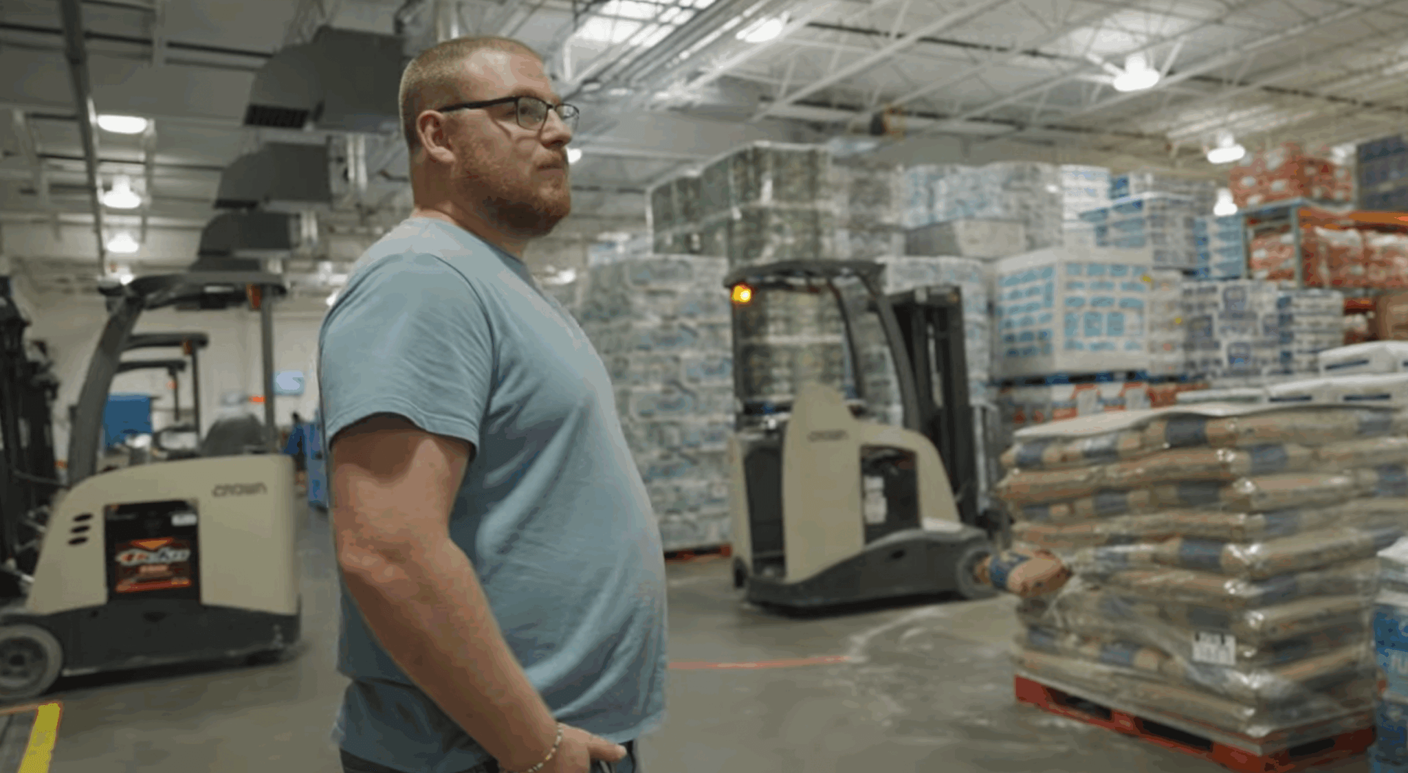 Our Food Rescue driver Anthony picking up surplus food at Costco Business Center